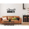Holzsticker Spread kindness (Bildabmessungen 20,5 x 42,5 cm, Bildfarbe Grau)