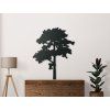 Wandsticker MÄCHTIGER BAUM (Bildabmessungen 31,5 x 25,5 cm, Bildfarbe Grau)
