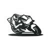 Bild MOTORRADFAHRT (Bildabmessungen 19,5 x 31,5 cm, Bildfarbe Grau)