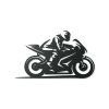 Designbild BIKER (Bildabmessungen 18,5 x 31 cm, Bildfarbe Grau)