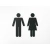 WC-Markierung (Bildabmessungen 11 x 6 cm, Bildfarbe Grau)