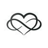 Sticker SYMBOL UNENDLICHER LIEBE (Bildabmessungen 89 x 139 cm, Bildfarbe Grau)