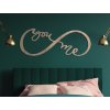 Symbol Unendliche Liebe mit der Aufschrift You & Me