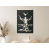 Holzbild JESUS UND TAUBE (Bildabmessungen 32 x 45,5 cm, Bildfarbe Grau)