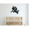 Wandsticker KLEINER ENGEL (Bildabmessungen 89 x 104 cm, Bildfarbe Grau)