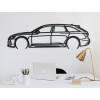 Wandbild Audi RS6 (Bildabmessungen 18 x 60 cm, Bildfarbe Grau)