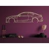 Modernes Bild Mercedes C63 AMG (Bildabmessungen 18 x 60 cm, Bildfarbe Grau)