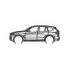 Moderner Sticker BMW X3 (Bildabmessungen 21,5 x 60 cm, Bildfarbe Grau)