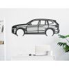 Moderner Sticker BMW X3 (Bildabmessungen 21,5 x 60 cm, Bildfarbe Grau)