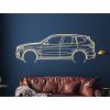 Moderner Sticker BMW X3 (Bildabmessungen 21,5 x 60 cm, Bildfarbe Grau)