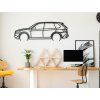 Wanddekoration BMW X5 E70 (Bildabmessungen 21 x 60 cm, Bildfarbe Grau)