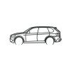 Wanddekoration BMW X5 E70 (Bildabmessungen 21 x 60 cm, Bildfarbe Grau)