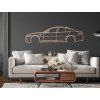 Wandbild BMW M5 Competition (Bildabmessungen 17 x 60 cm, Bildfarbe Grau)