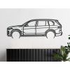 Holzbild BMW X7 (Bildabmessungen 20,5 x 60 cm, Bildfarbe Grau)