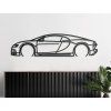 Modernes Wandbild Bugatti Chiron (Bildabmessungen 15,5 x 60 cm, Bildfarbe Grau)