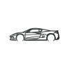 Sticker 21 C8 Corvette (Bildabmessungen 15,5 x 60 cm, Bildfarbe Grau)