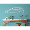 Wandsticker Seat Leon TSI (Bildabmessungen 19,5 x 60 cm, Bildfarbe Grau)