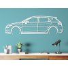 Wandsticker Seat Leon TSI (Bildabmessungen 19,5 x 60 cm, Bildfarbe Grau)