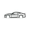 Wandbild Chevrolet Camaro (Bildabmessungen 16 x 60 cm, Bildfarbe Grau)