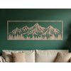 Breites Bild BERGE HINTER DEM WALD (Bildabmessungen 15,5 x 45,5 cm, Bildfarbe Grau)