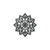 Wandmandala Stern (Bildabmessungen 44,5 x 44 cm, Bildfarbe Grau)