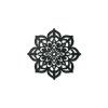 Wandmandala ROSE (Bildabmessungen 31,5 x 31 cm, Bildfarbe Grau)