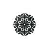Wandmandala BLUME (Bildabmessungen 31,5 x 33 cm, Bildfarbe Grau)