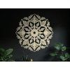 Wandmandala BLUME (Bildabmessungen 31,5 x 33 cm, Bildfarbe Grau)