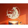 Runder Kindersticker KRIEGER MIT HUT (Bildabmessungen 41,5 x 44,5 cm, Bildfarbe Grau)