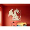 Wandbild GROSSER CHINESISCHER DRACHE (Bildabmessungen 43,5 x 44,5 cm, Bildfarbe Grau)