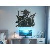 Wandbild KRIEGERPRINZESSIN (Bildabmessungen 37 x 44,5 cm, Bildfarbe Grau)