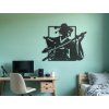 Wandbild KRIEGERPRINZESSIN (Bildabmessungen 37 x 44,5 cm, Bildfarbe Grau)
