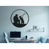 55860 3 runder wandsticker angeln