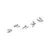 Mehrteiliger Wandsticker VOGELFLUG (Bildabmessungen 45 x 110 cm, Bildfarbe Grau)
