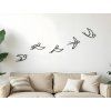 Mehrteiliger Wandsticker VOGELFLUG (Bildabmessungen 45 x 110 cm, Bildfarbe Grau)