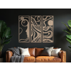Abstraktes Wandbild WIND IM HAAR (Bildabmessungen 44,5 x 57,5 cm, Bildfarbe Grau)