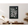 Abstraktes Wandbild KORALLEN (Bildabmessungen 31,5 x 22 cm, Bildfarbe Grau)