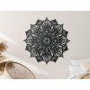 Holzmandala HYPNOSE (Bildabmessungen 44,5 x 44,5 cm, Bildfarbe Grau)