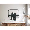 Holzbild Skypass (Bildabmessungen 31,5 x 31,5 cm, Bildfarbe Grau)