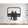 Holzbild Skypass (Bildabmessungen 31,5 x 31,5 cm, Bildfarbe Grau)