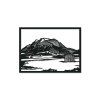 Holzbild Zugspitze (Bildabmessungen 31 x 42,5 cm, Bildfarbe Grau)