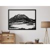 Holzbild Zugspitze (Bildabmessungen 31 x 42,5 cm, Bildfarbe Grau)