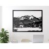 Holzbild Mont Blanc (Bildabmessungen 31 x 42,5 cm, Bildfarbe Grau)