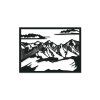 Holzbild Alpen (Bildabmessungen 31 x 42,5 cm, Bildfarbe Grau)
