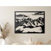 Drevený obraz Alpy (Bildabmessungen 65 x 89 cm, Bildfarbe Anthrazit)