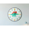 Detské nástenné hodiny Dinosaurus (Bildabmessungen 50 x 50 cm, Zeigerfarbe Weiß)