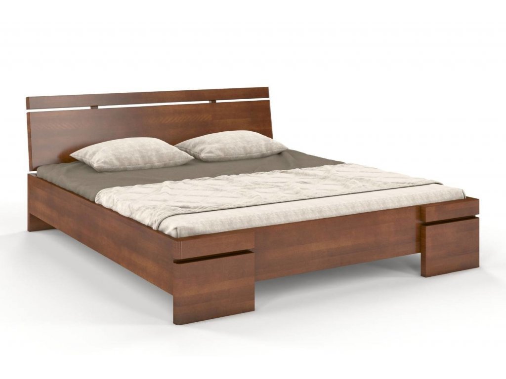 Dřevěná postel Sparta Maxi buk - ořech