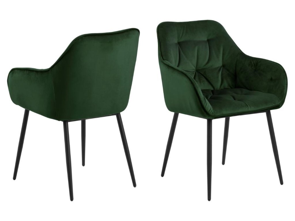 61333 jedalenske kreslo brooke 2 ks zelena cierna