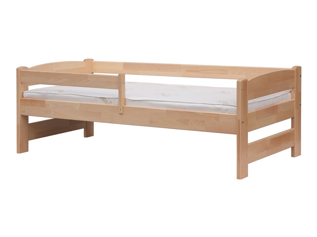 Dětská postel z masivu se zábranou, buk 165 x 75 cm