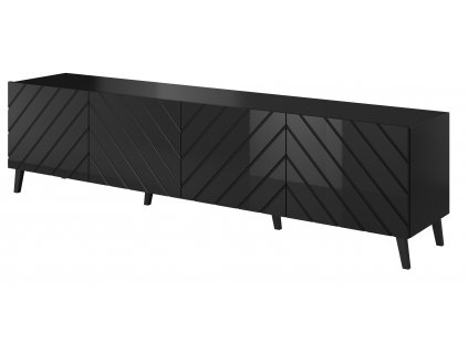 Černý TV stolek Abeto 4D